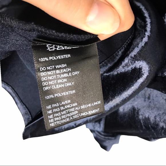 Urban Outfitters | Blue Satin Cold Shoulder Blouse - Picture 5 of 9